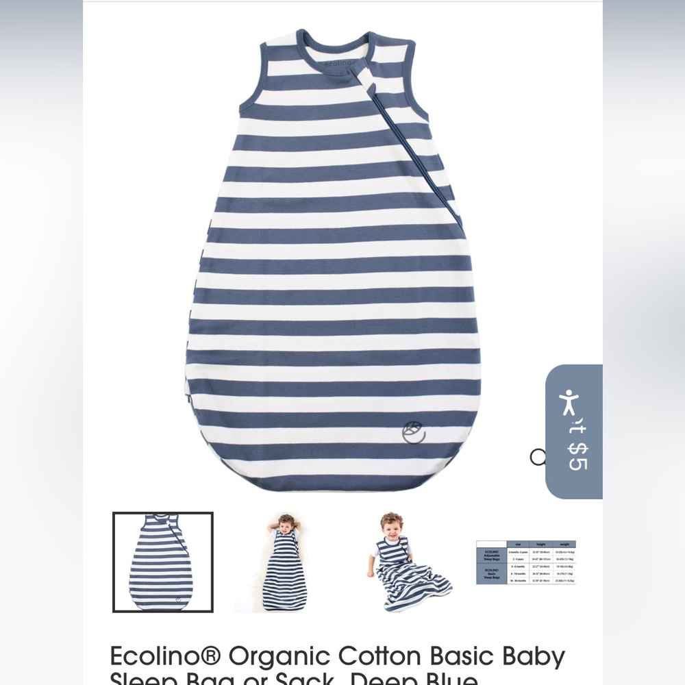 Super soft and breathable - 100% organic 
Zipper guards to protect child's skin.